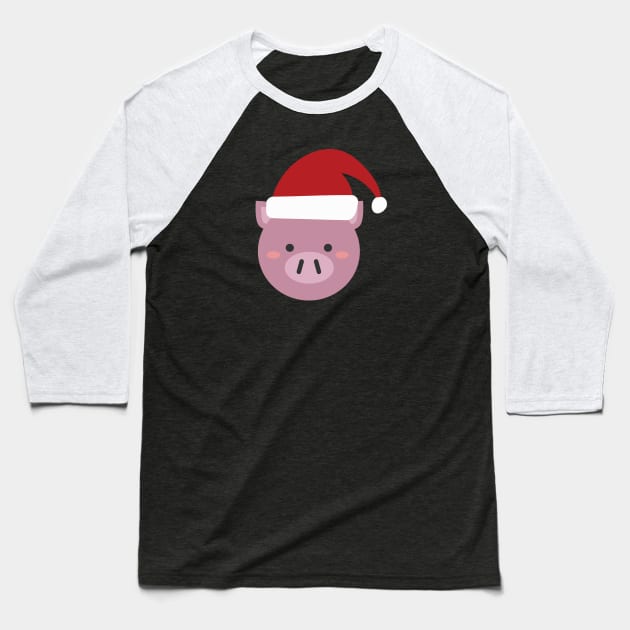 Cute Animal Cute Pig Christmas Outfit Costumes Gift Baseball T-Shirt by Freid